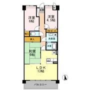 プラザハイツ二ツ屋A棟の間取り画像