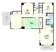 エクセルコート芦屋の間取り画像