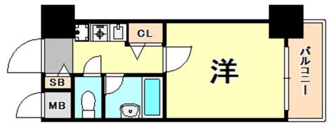 エスリード新神戸の間取り画像