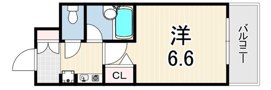 エスリード三宮第3の間取り画像