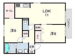 サンシャインヒルズB棟の間取り画像