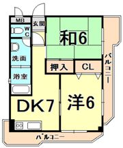門戸パレスの間取り画像
