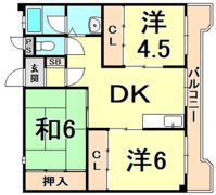 門戸パレスの間取り画像