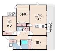 カロ甲子園口の間取り画像