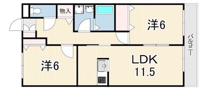 アヴェール上筒井の間取り画像