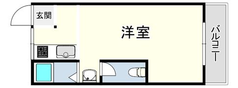 マンションカザミドリの間取り画像
