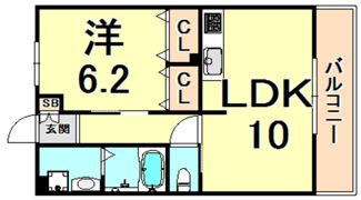レジェンダリー甲子園浦風町の間取り画像