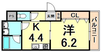 グレイス西宮の間取り画像