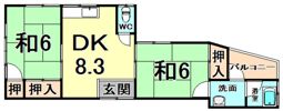 甲子園四番町ハイツの間取り画像