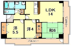 コモンパレス清水が丘の間取り画像