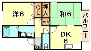 エクセレント松下B棟の間取り画像