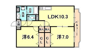 CASA VERDE甲東園の間取り画像