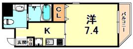 シティフラット六甲道の間取り画像