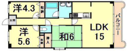 ドミールタワー幸大の間取り画像