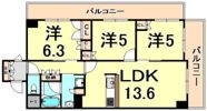 ローレルコート・クレヴィア尼崎駅前の間取り画像