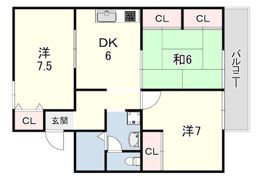クレール名谷の間取り画像