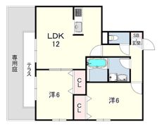 ヘーベルタウン藤原D棟の間取り画像