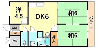 多聞ニューハイツの間取り画像