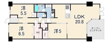 ヴェレーナシティ夙川パークナード1の間取り画像