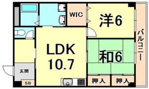エクセラージュ夙川の間取り画像