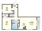 VILLA LE EUPHORIA AKASHI・OKUBOの間取り画像