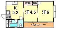 有馬道ハイツの間取り画像