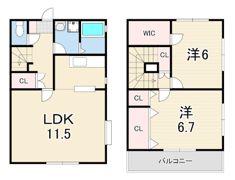 ベルドミール白水の間取り画像