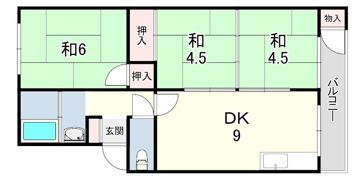 垂水農住3号棟の間取り画像