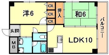 ピソ矢部の間取り画像