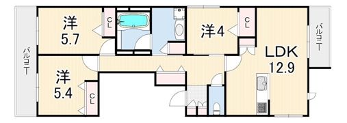 メゾン ボヌール 大原の間取り画像