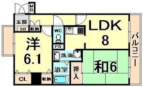 フォルザ武庫之荘の間取り画像