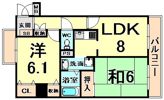 フォルザ武庫之荘の間取り画像