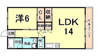 サンライズ武庫川の間取り画像