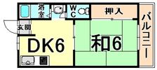 東園田マンションの間取り画像