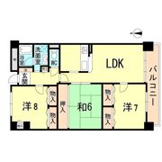 夙川グランドハイツの間取り画像