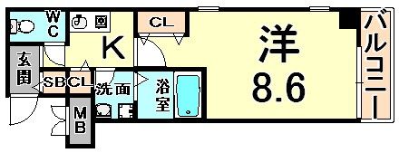 PASEO三軒寺通りの間取り画像