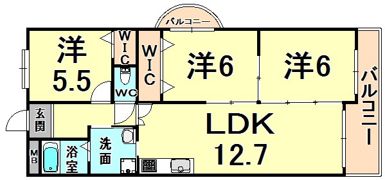 福々邸弐番館の間取り画像
