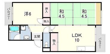 グリーンハイツ桃山の間取り画像