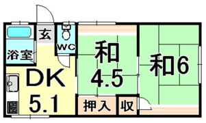 上野コーポの間取り画像