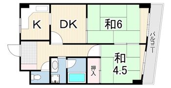 宮崎ハイツの間取り画像