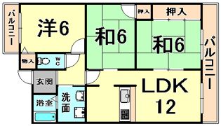 KSMレジデンス伊丹の間取り画像