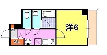 クオーレ三宮弐番館の間取り画像