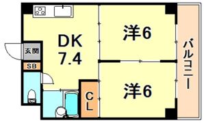 御影マンション東館の間取り画像