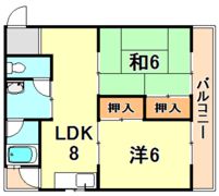 中西マンションの間取り画像