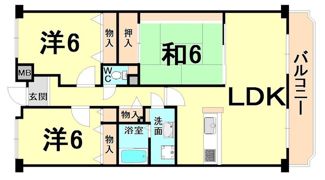マンショングレースの間取り画像