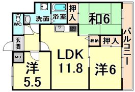 アルカディア武庫之荘東の間取り画像