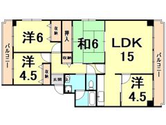 フェルザ西宮の間取り画像