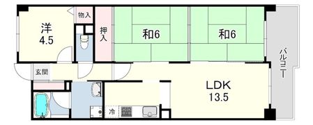 ライオンズマンション西明石北の間取り画像