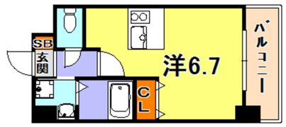 プレサンス三宮東アルバーナの間取り画像