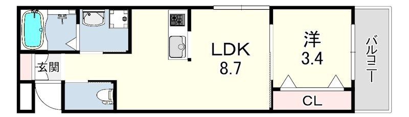 近くのローソン 尼崎次屋一丁目店まで140m（徒歩2分）